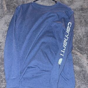 Carhartt Men's Heather Blue Long Sleeve Tee